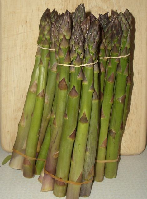 Asparagus spears, early evening